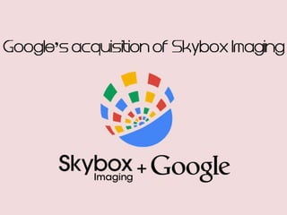Google's Acquisition of Skybox Imaging