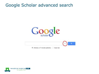 Google Scholar advanced search
 