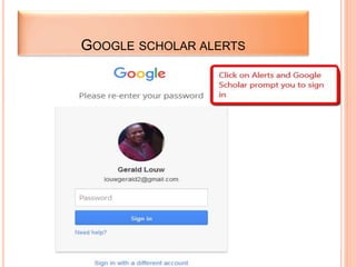 GOOGLE SCHOLAR ALERTS
 