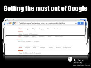 Getting the most out of Google

 
