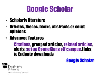 Part 2 
Google 
Scholar 
 