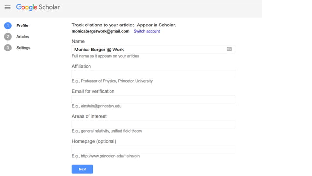 GOOGLE SCHOLAR PROFILES visual data 5