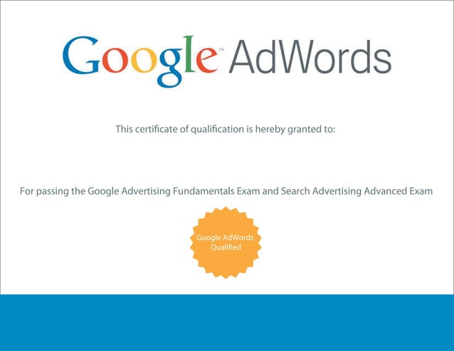 Google Adwords Fundamentals and Search Advertising Advanced exam ...