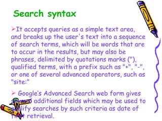 Google Search Engine | PPT