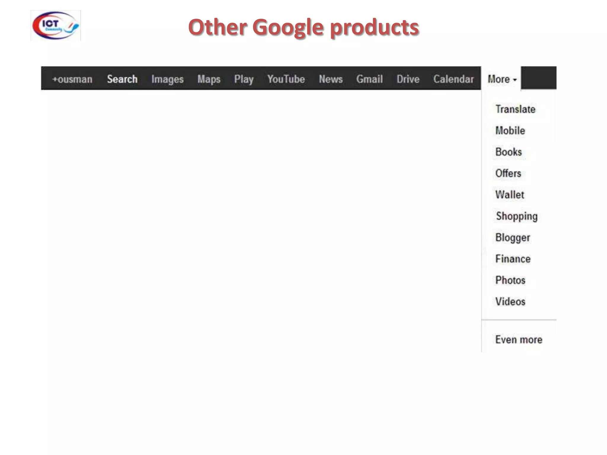Other Google products

 
