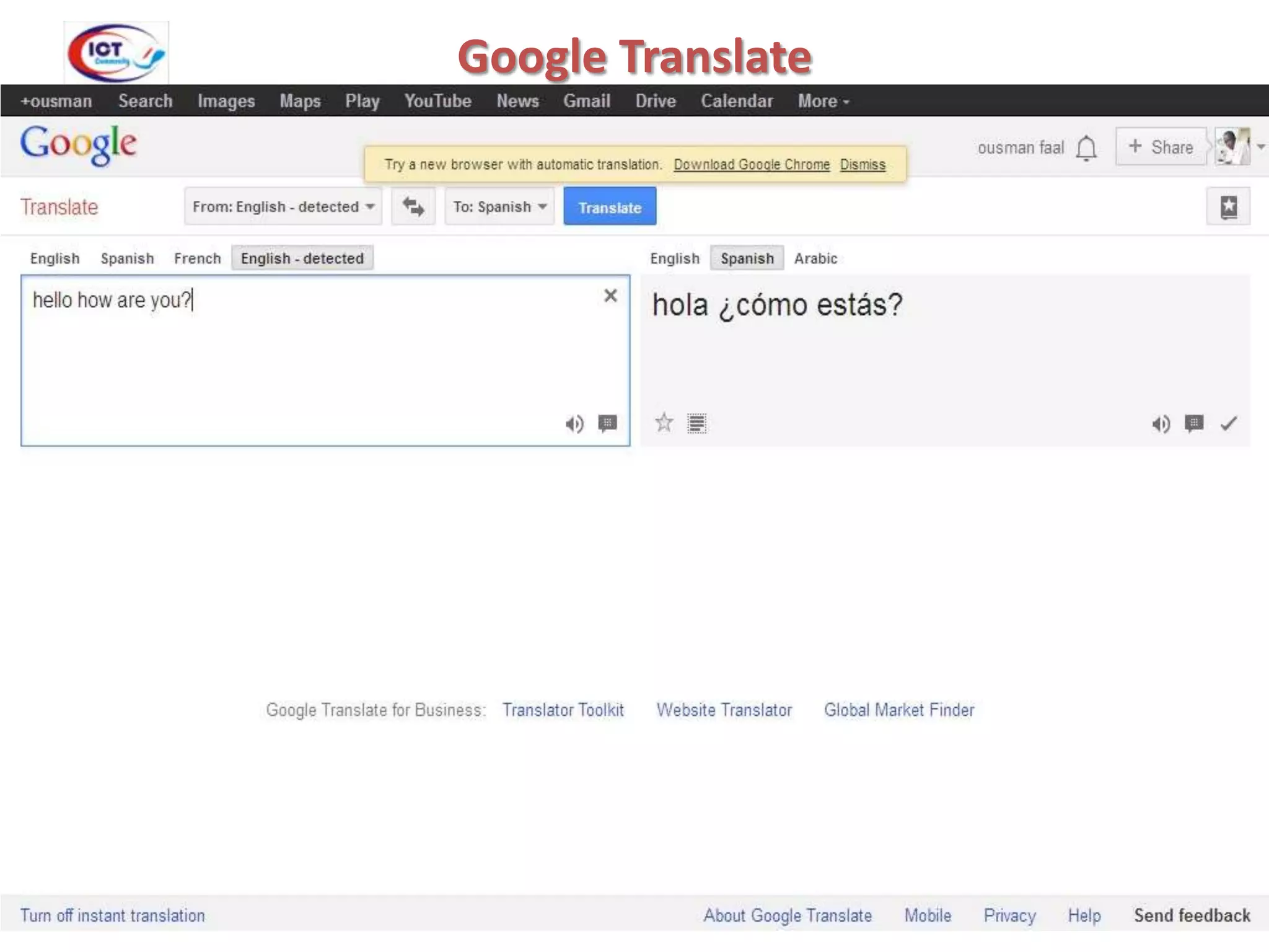 Google Translate

 