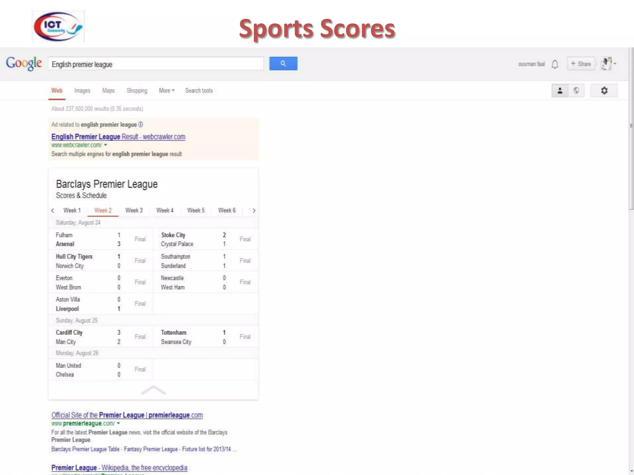 Sports Scores

 