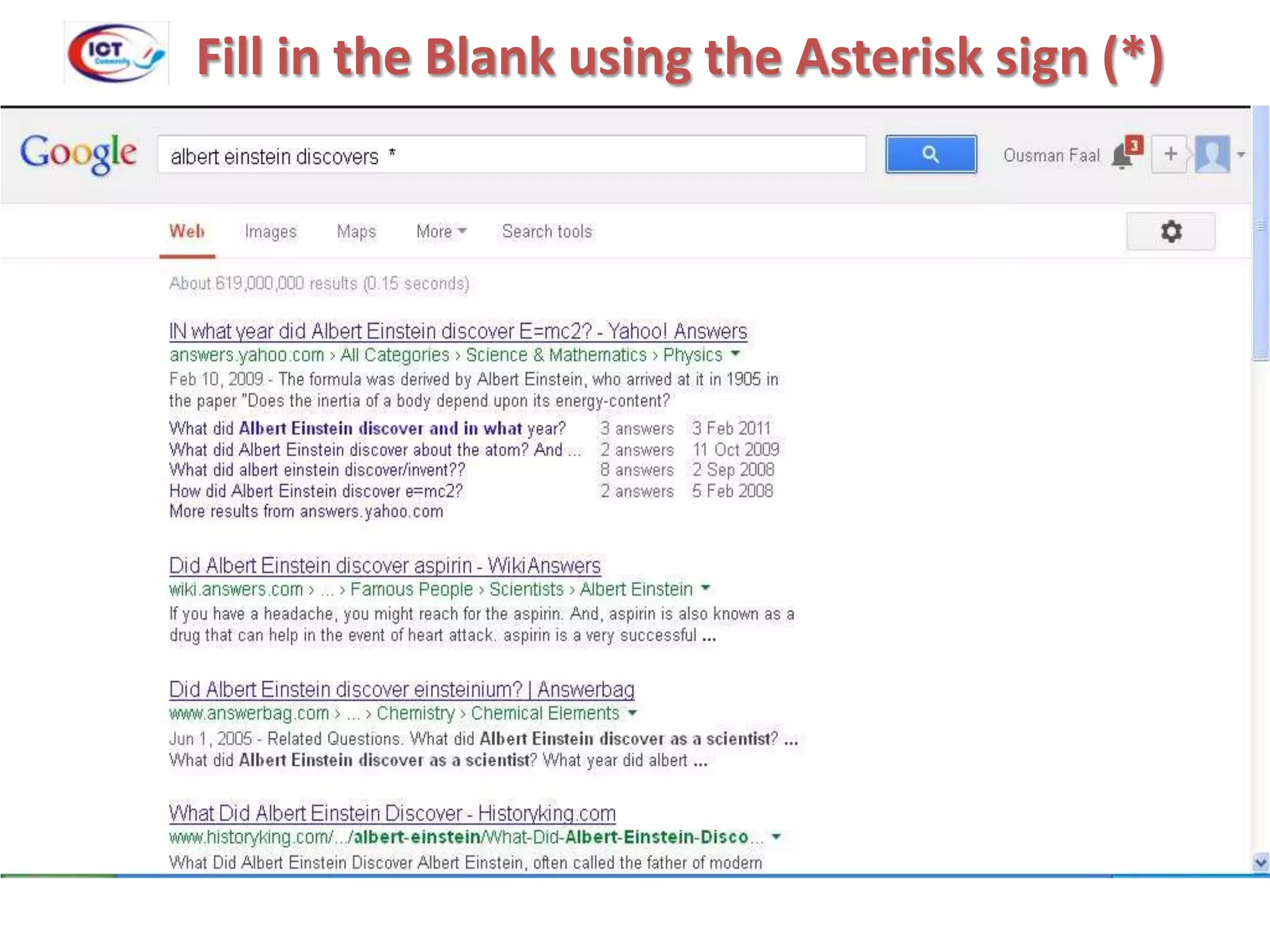 Fill in the Blank using the Asterisk sign (*)

 