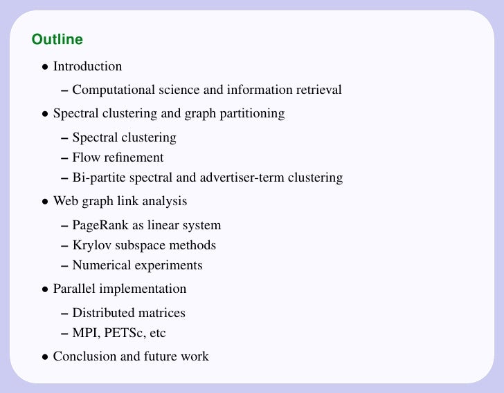 numerical linear algebra for data and link analysis numerical linear algebra