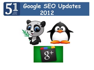 Google SEO Updates
      2012
 