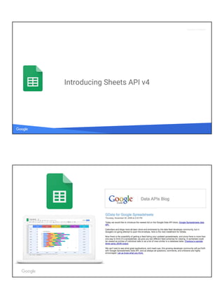 Power & flexibility of the Google Sheets API | PDF