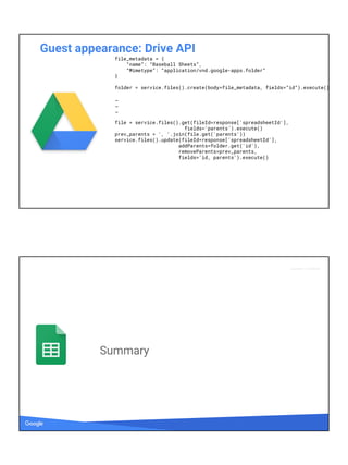 Power & flexibility of the Google Sheets API | PDF