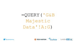@cptntommy
=QUERY('G&B
Majestic
Data'!A:G)
 