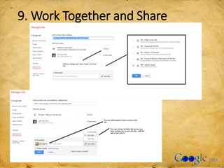 9. Work Together and Share
 