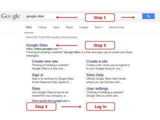 GOOGLE SITES TRAINING AND HELP visual data 6