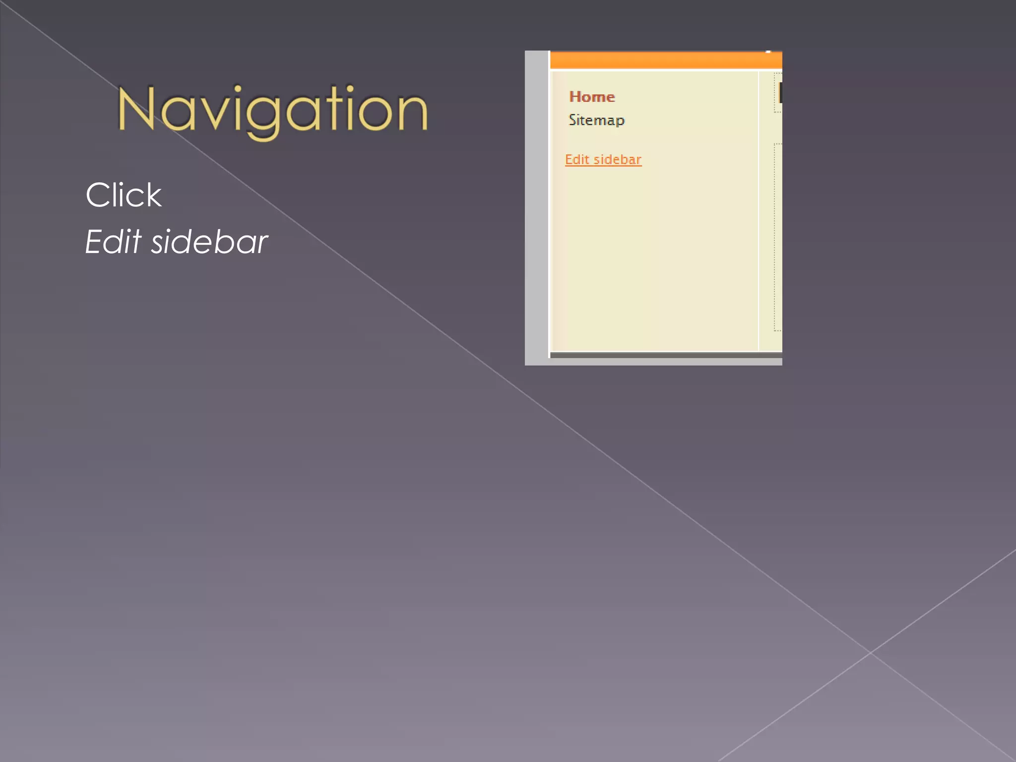 NavigationSite will automatically put every page on the navigation bar and alphabetize.  Navigation can also be customized.