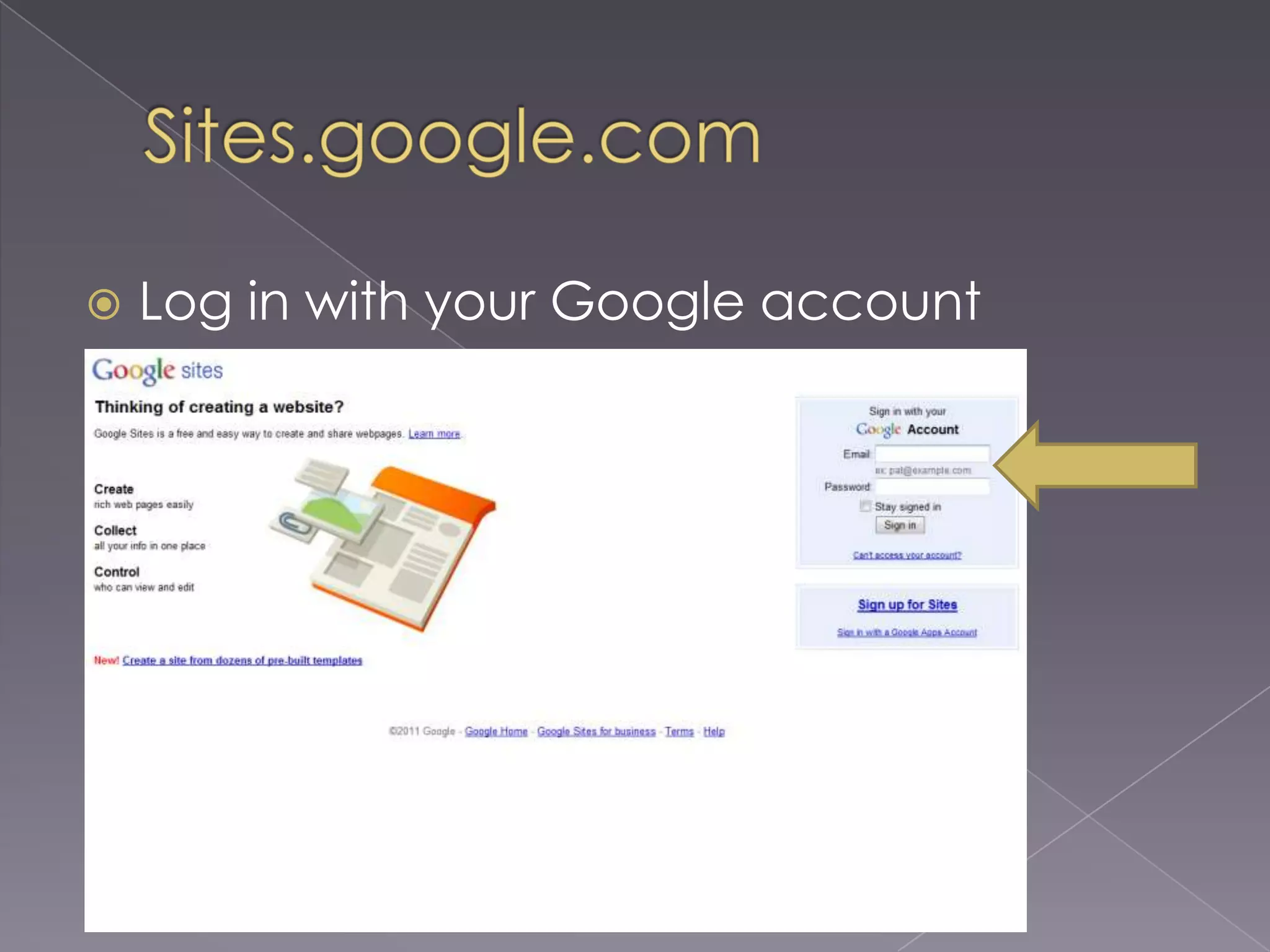 Sites.google.comLog in with your Google account