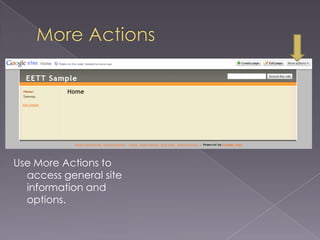 More ActionsUse More Actions to access general site information and options.