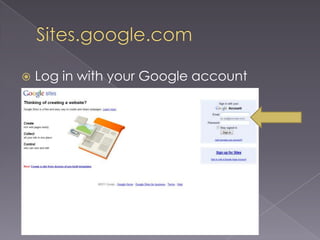 Sites.google.comLog in with your Google account