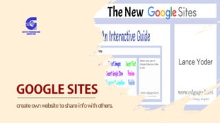 create own website to share info with others.
 