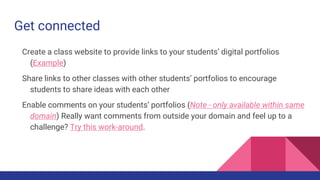 Google sites as student portfolios | PPTX