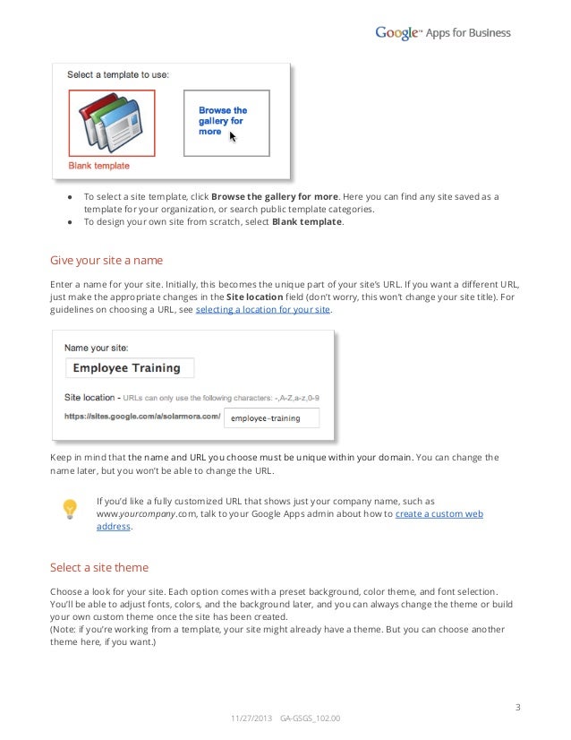 google sites creating editing and sharing a site