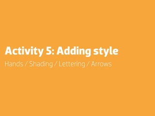 Activity 5: Adding style
Hands / Shading / Lettering / Arrows
 