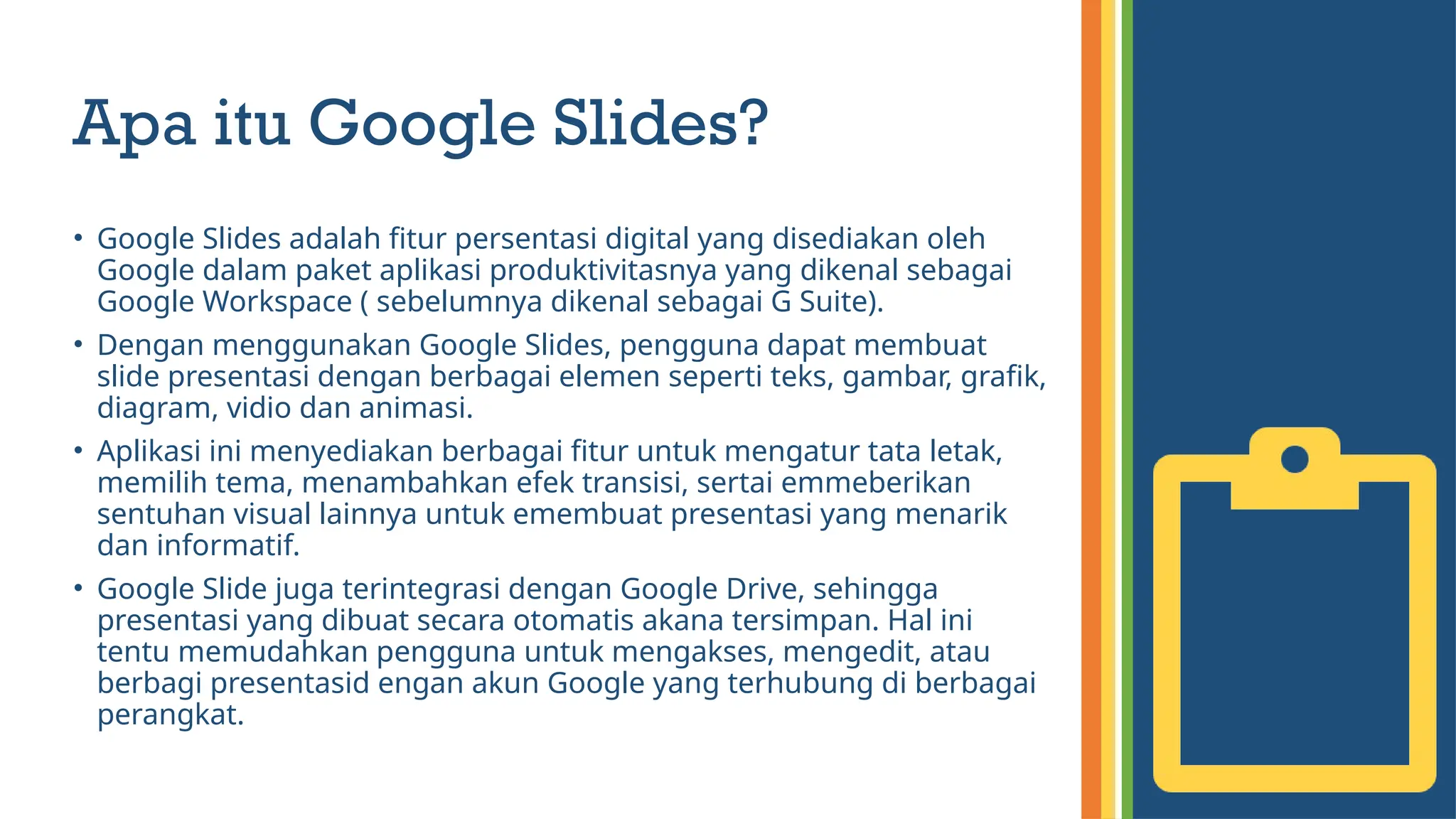 Elemen Google Google Slides for indonesian basic language | PPTX