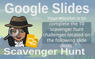 Google Slides Scavenger Hunt for Students | PPTX