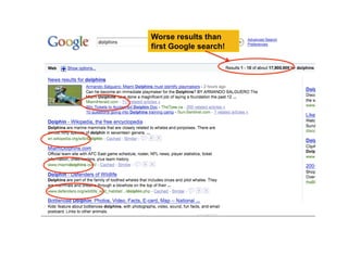 Worse results than
first Google search!




                       11
 