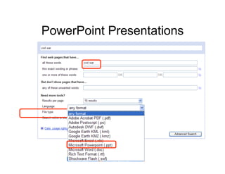 PowerPoint Presentations




                           36
 