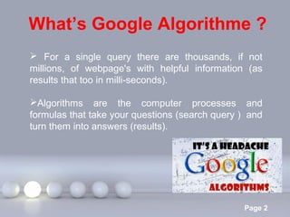 Google's secret its algorithm updates | PPT