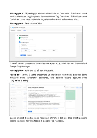 Google tag manager come funziona