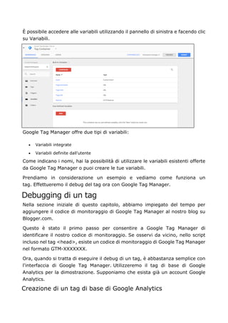 Google tag manager come funziona