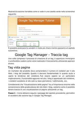 Google tag manager come funziona
