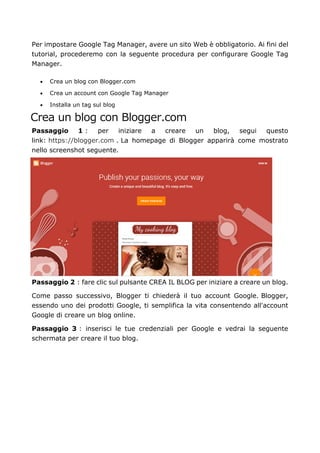 Google tag manager come funziona