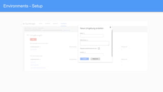 Environments - Setup
 