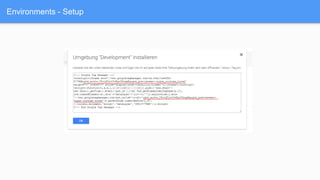 Environments - Setup
 