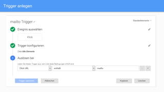 Trigger anlegen
 