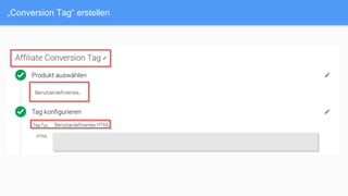 „Conversion Tag“ erstellen
 