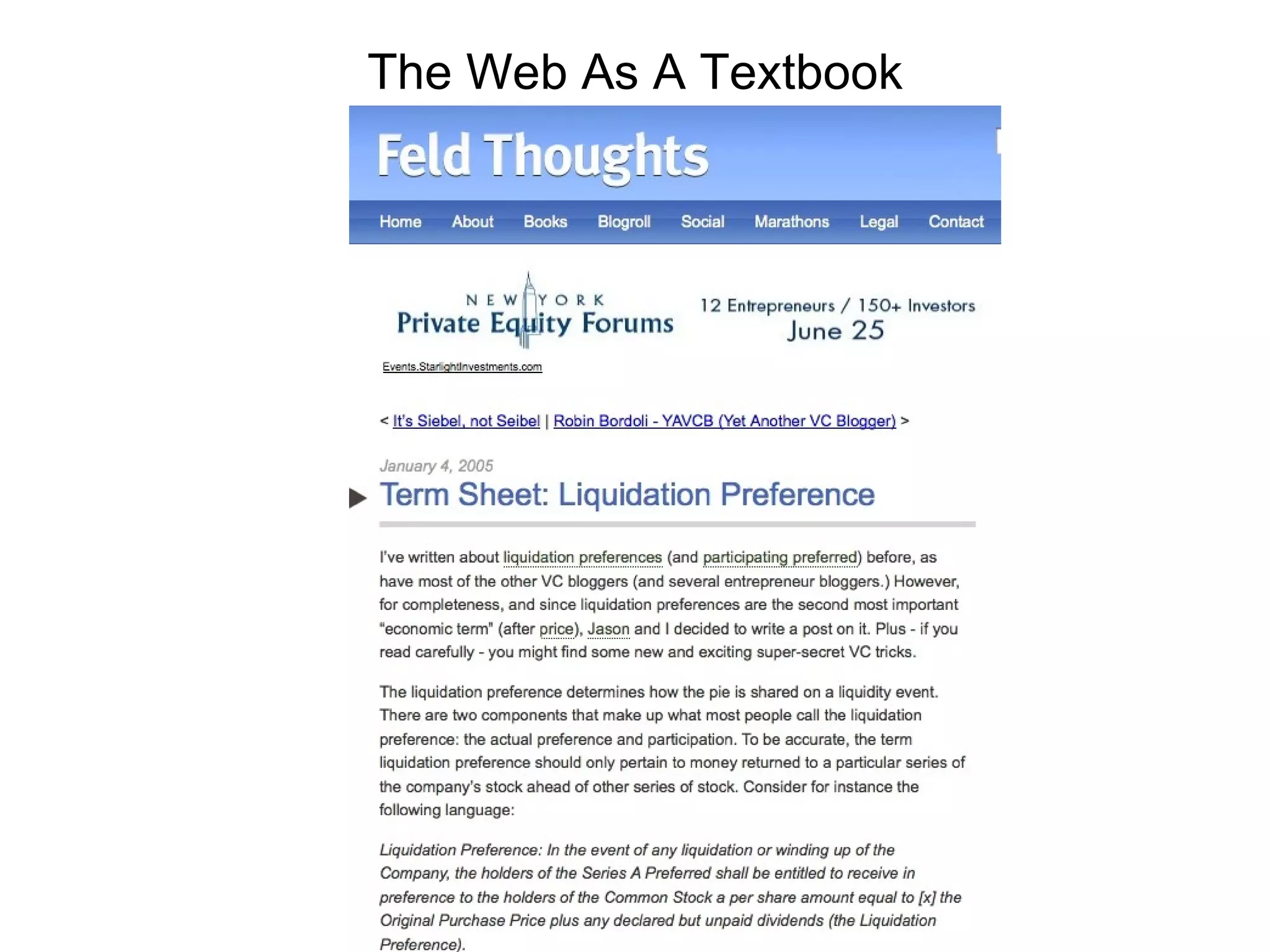 The Web As A Textbook 