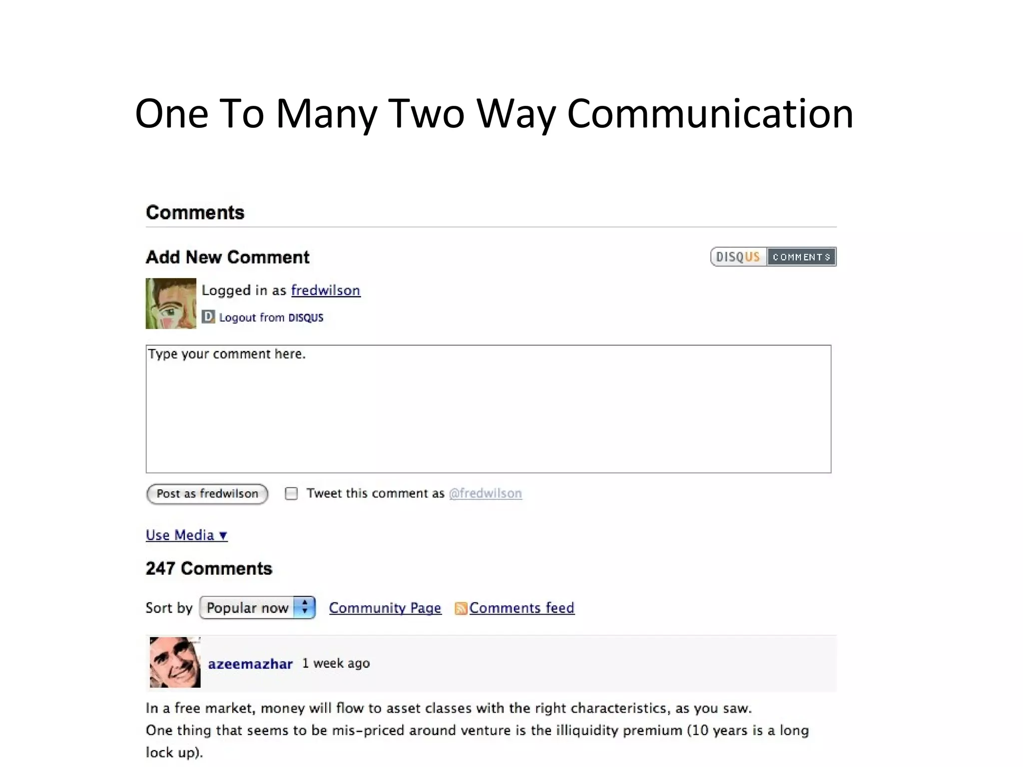 One To Many Two Way Communication 