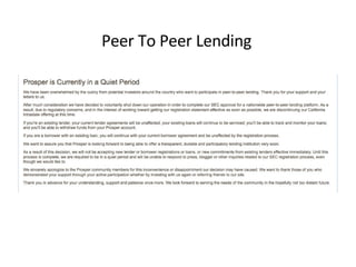 Peer To Peer Lending 