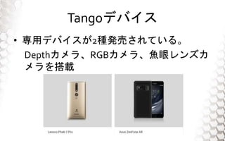 TangoǥХ
? åǥХ2NkӤƤ롣
Depth顢RGB顢~ۥ󥺥
d
 