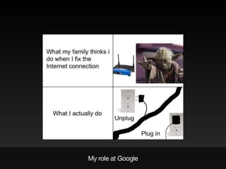 My role at Google
 