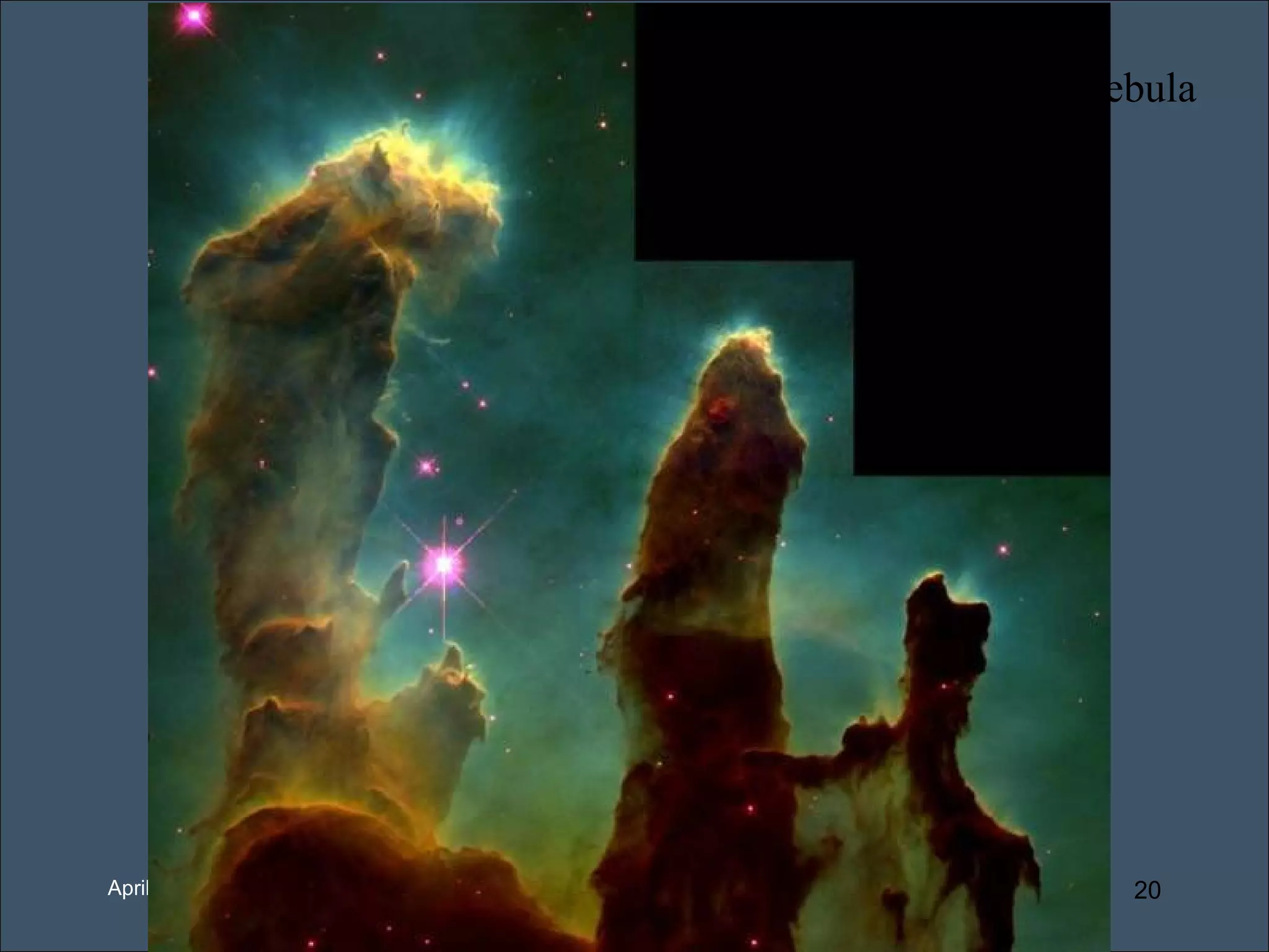 Pillars in the Eagle Nebula 