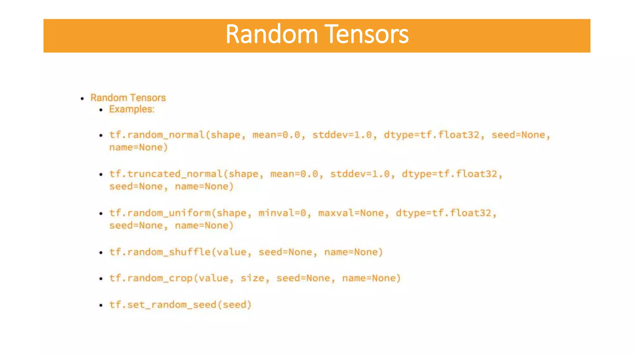 Random Tensors
 