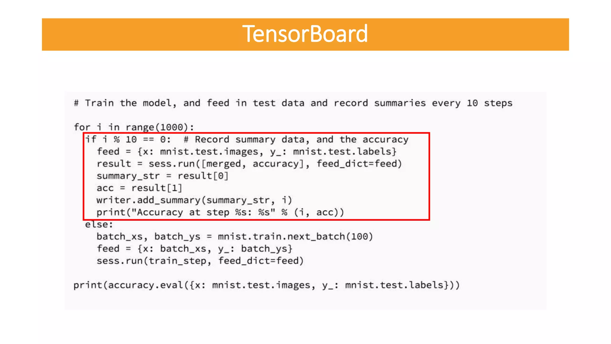 TensorBoard
 
