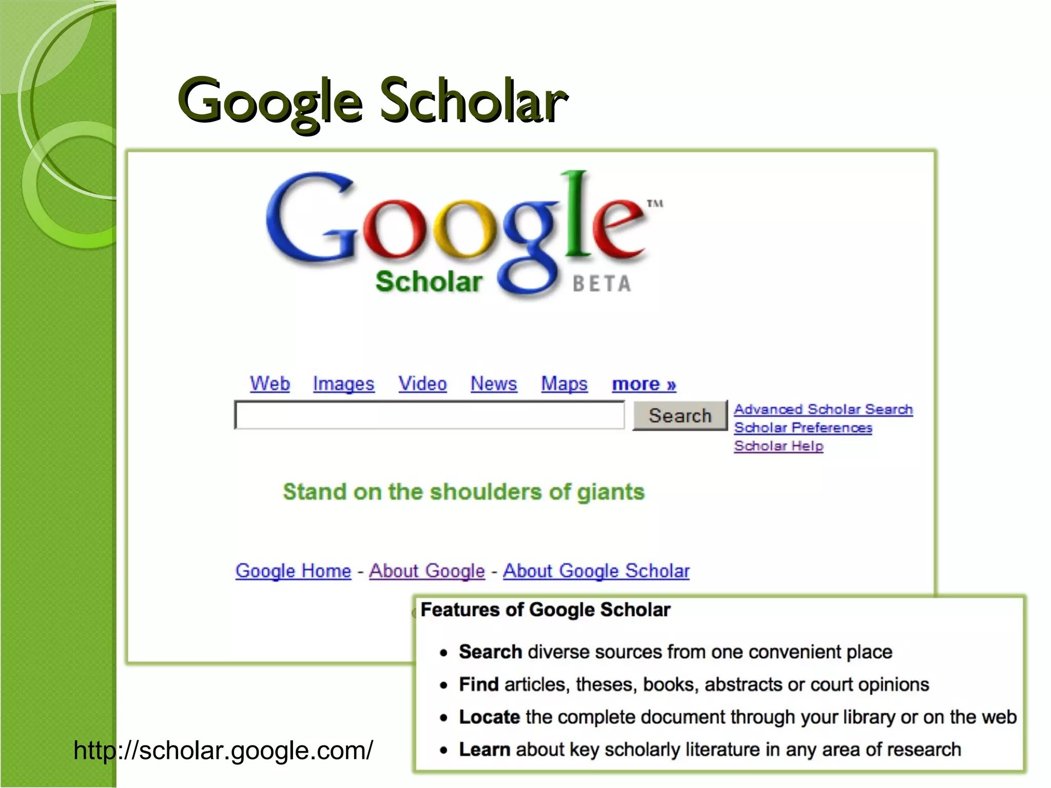 Google Scholar http://scholar.google.com/ 