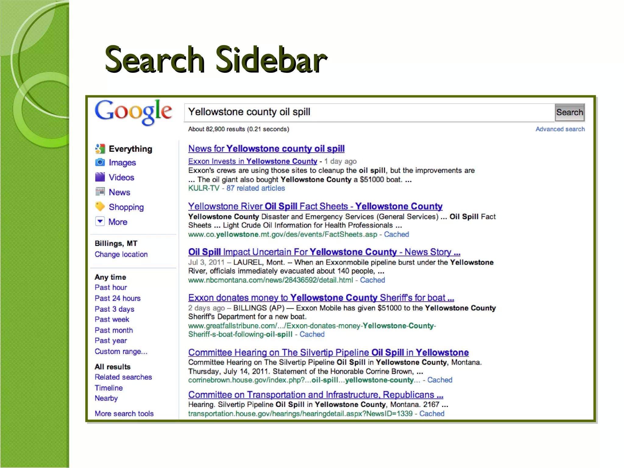Search Sidebar 